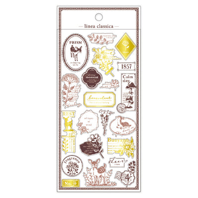 Mind Wave Linea Classica Gold Foil Clear Sticker - Fawn 81259