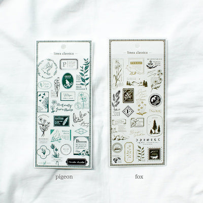 Mind Wave Linea Classica Gold Foil Clear Sticker - Fox