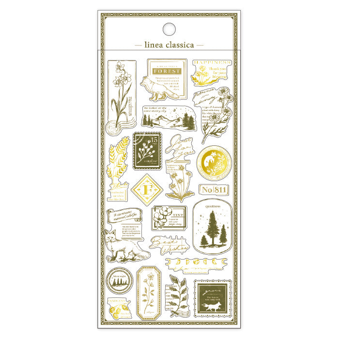 Mind Wave Linea Classica Gold Foil Clear Sticker - Fox 81263