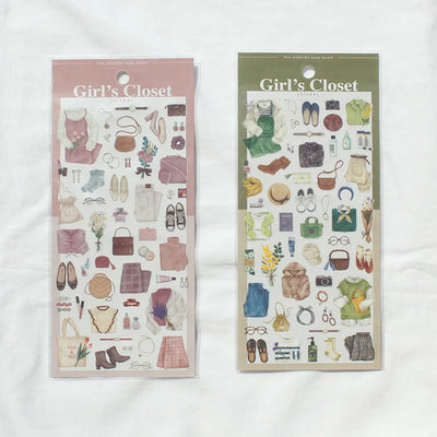 Mind Wave Girl's Closet Clear Sticker - Khaki