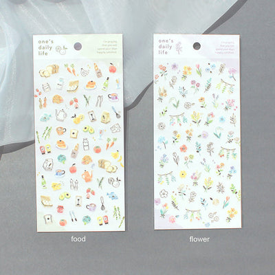 Mind Wave One's Daily Life Gold Foil Sticker - Flower