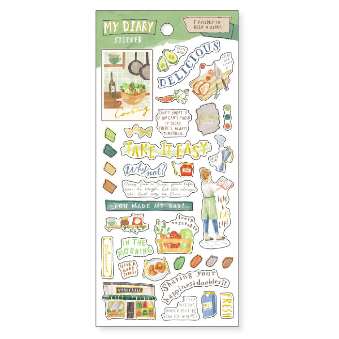 Mind Wave My Diary Gold Foil Sticker - Cooking 81331
