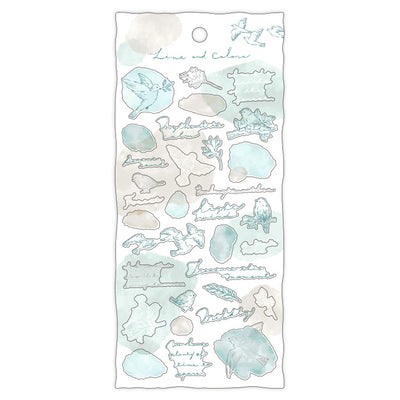 Mind Wave Line and Colors Silver Foil Clear Sticker - Bird 81351