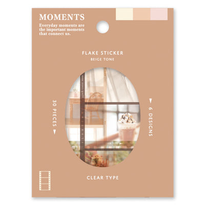 Mind Wave Moments Clear Sticker Flakes - Beige Tone 81353