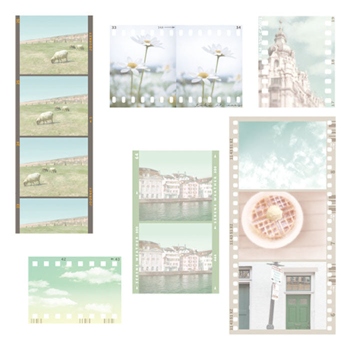 Mind Wave Moments Clear Sticker Flakes - Green Tone 81356