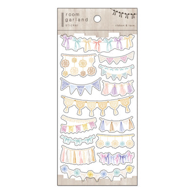 Mind Wave Room Garland Clear Sticker - Ribbon and Lace 81362