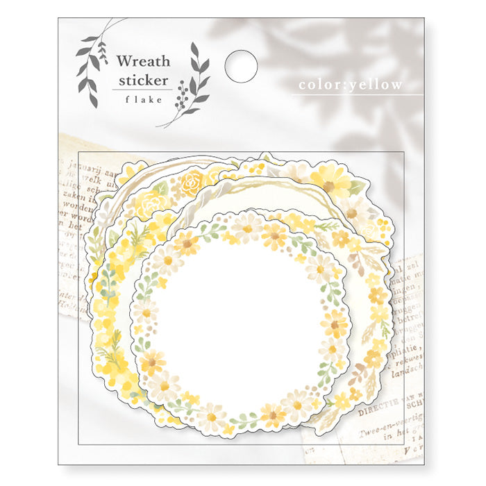 Mind Wave Wreath Sticker Flakes - Yellow 81474