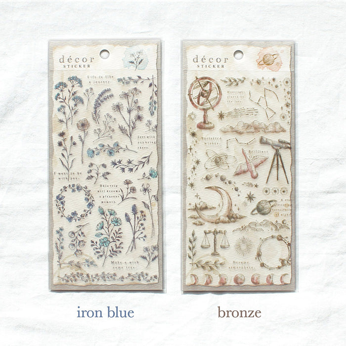 Mind Wave Decor Clear Sticker - Iron Blue