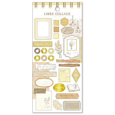 Mind Wave Libre Collage Gold Foil Sticker - Yellow 81558