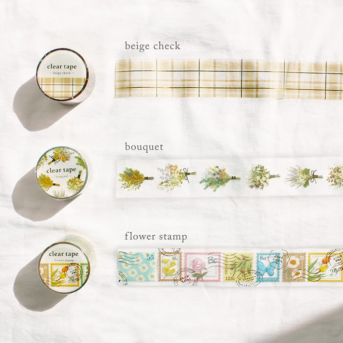 Mind Wave Gold Foil Clear PET Tape - Flower Stamp