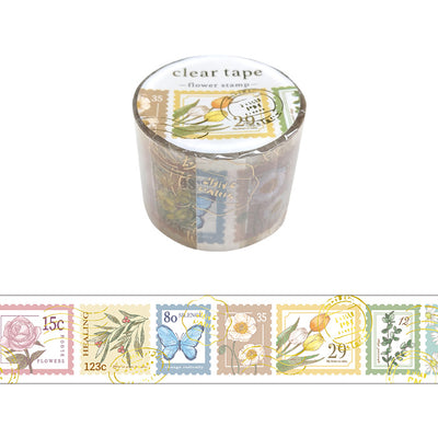 Mind Wave Gold Foil Clear PET Tape - Flower Stamp 95167