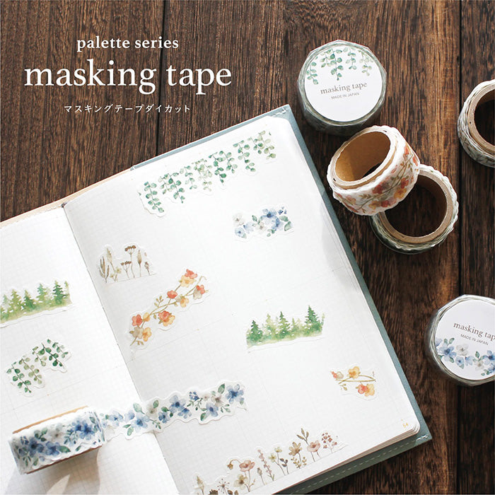 Mind Wave Palette Series Die Cut Washi Tape - Blue Flower