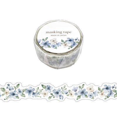 Mind Wave Palette Series Die Cut Washi Tape - Blue Flower 95204
