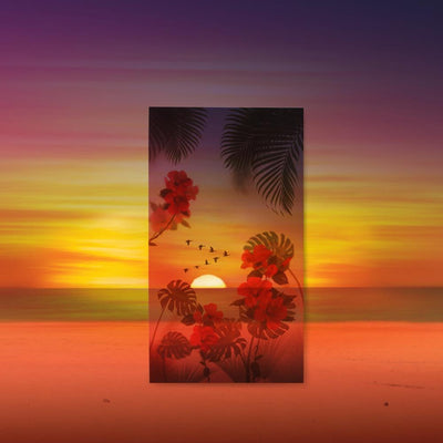 Appree nature scene sticker - Tropical sunset ANS-002
