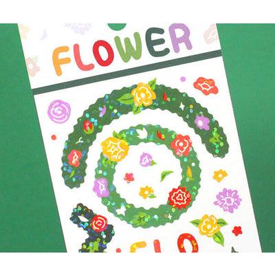 Appree Poljjak Holographic Sticker - Flower APF-001