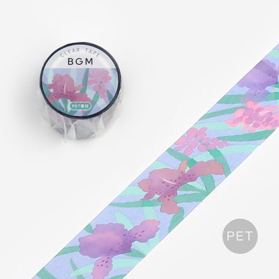 BGM Clear PET Tape - Purple Flower BM-CB010
