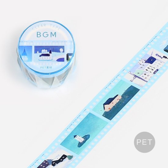 BGM Clear PET Tape - Light Blue Film BM-CFM010