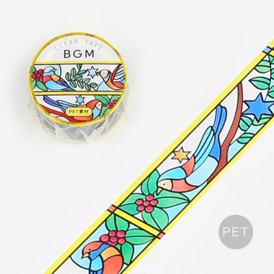 BGM Stained Glass Clear PET Tape - Bird BM-CSG002