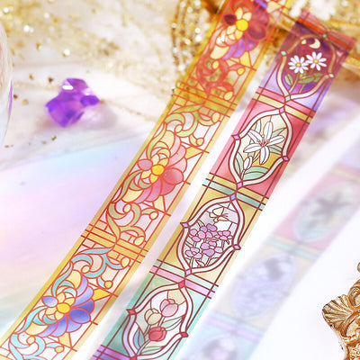 BGM Stained Glass Clear PET Tape - Morning Flower
