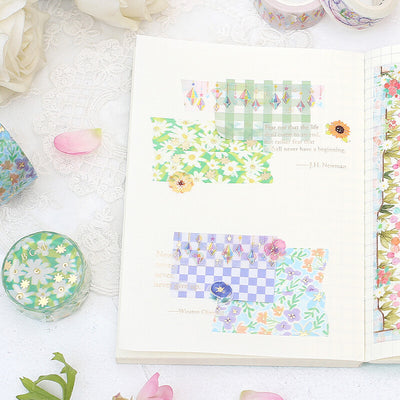 BGM Gold Foil Washi Tape - Green Garden