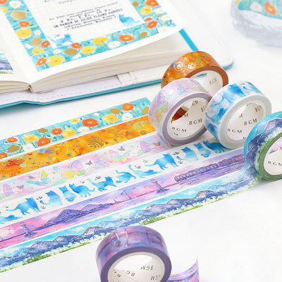 BGM Gold Foil Washi Tape - Poppy