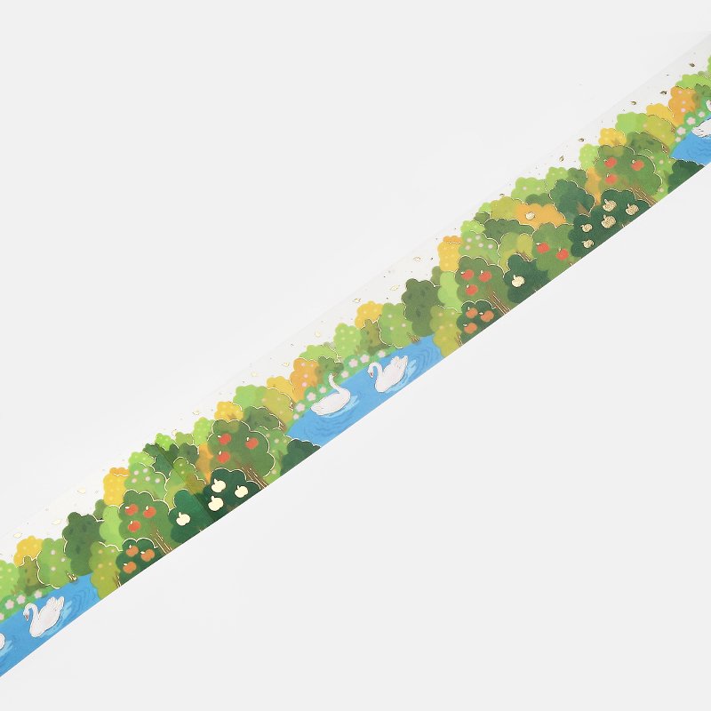 BGM Gold Foil Washi Tape - Swan Lake BM-LGCB017