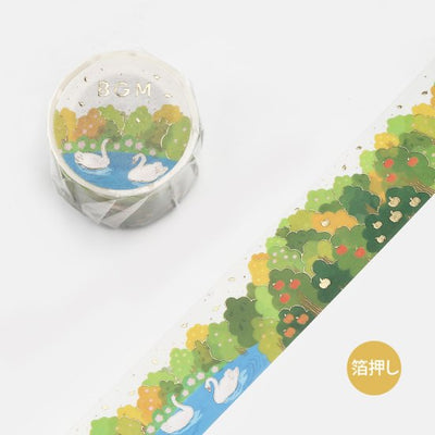 BGM Gold Foil Washi Tape - Swan Lake BM-LGCB017