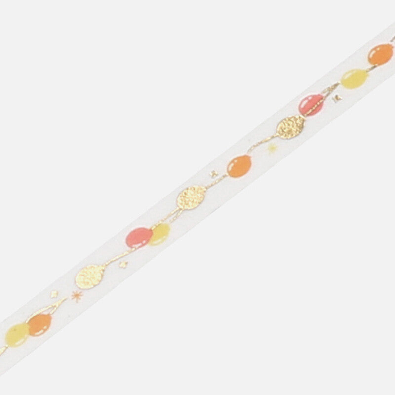BGM Gold Foil Skinny Washi Tape - Balloon BM-LSG093