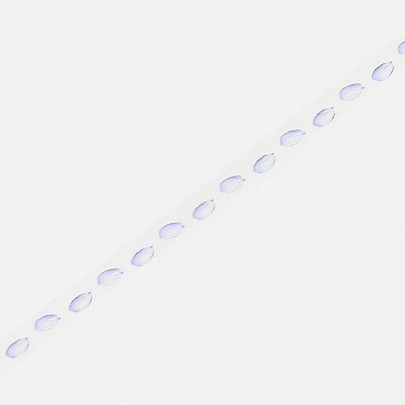 BGM Silver Foil Skinny Washi Tape - Blue Petal  BM-LSG117
