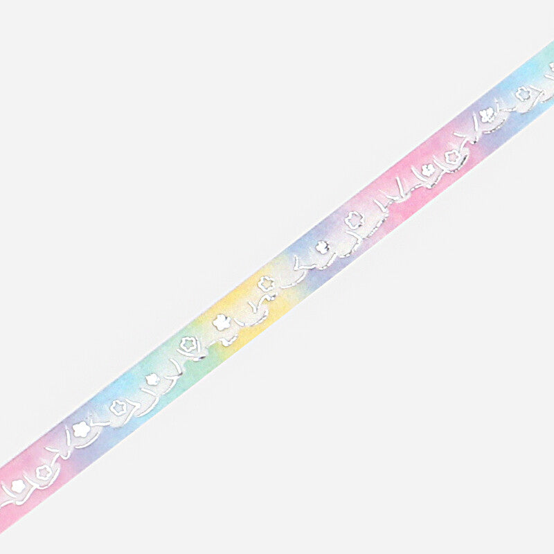 BGM Silver Foil Skinny Washi Tape - Colorful Lace BM-LSG130