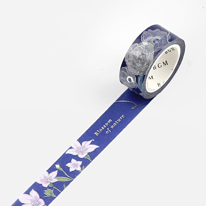 BGM Blossom of Nature Silver Foil Washi Tape - Midnight BM-SPBS004