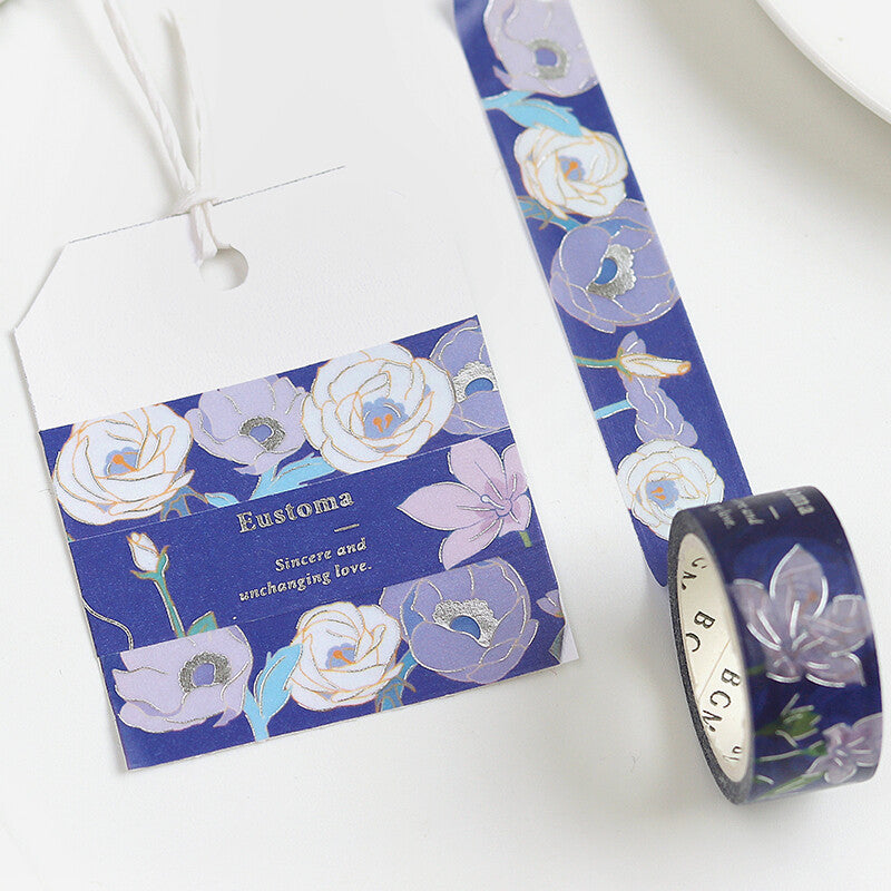 BGM Blossom of Nature Silver Foil Washi Tape - Midnight BM-SPBS004