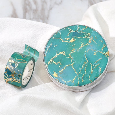 BGM Marble Gold Foil Washi Tape - Green BM-SPIG002