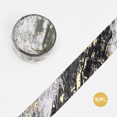 BGM Marble Gold Foil Washi Tape - Gray    BM-SPIG006