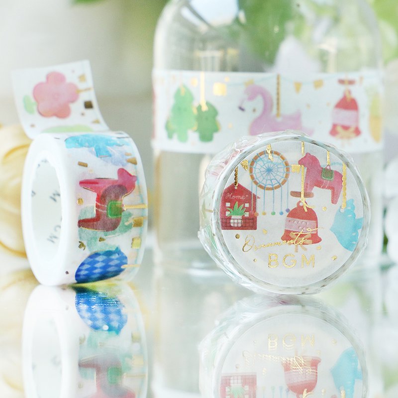 BGM Ornaments Gold Foil Washi Tape - Scandinavian Ornament
