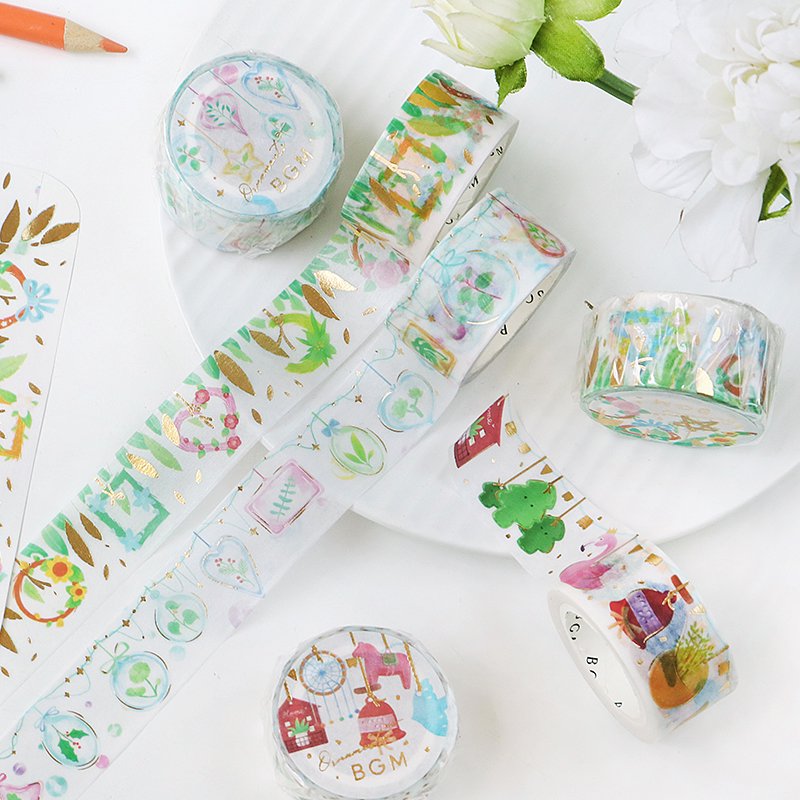 BGM Ornaments Gold Foil Washi Tape - Scandinavian Ornament