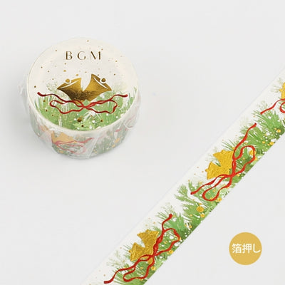 BGM Christmas foil washi tape - Bell BM-SPLM002