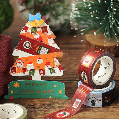 BGM Christmas 2021 Gold Foil Washi Tape - Red