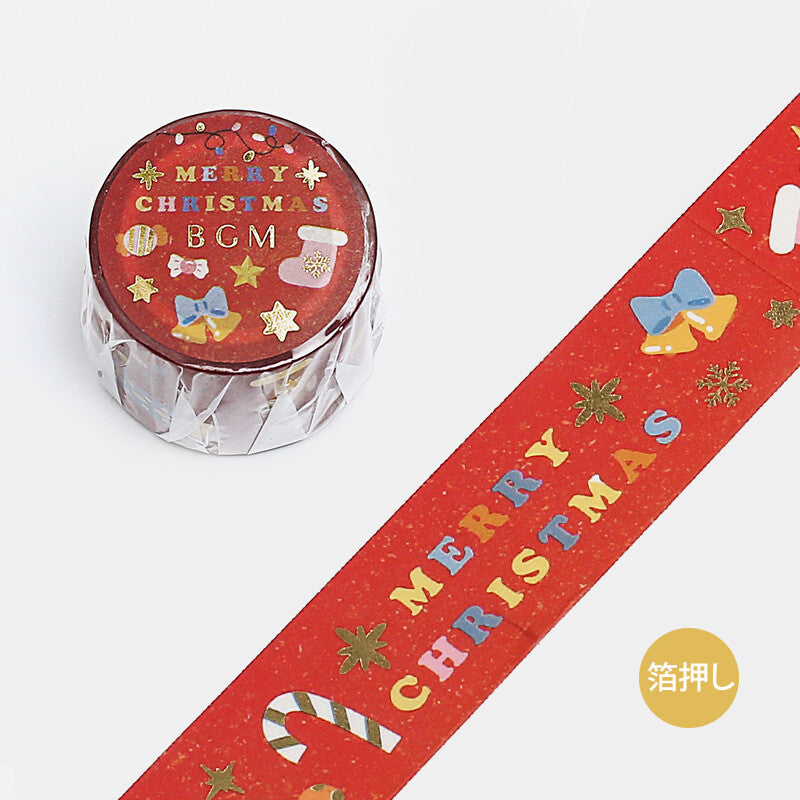 BGM Christmas 2021 Gold Foil Washi Tape - Merry Christmas BM-SPLM026