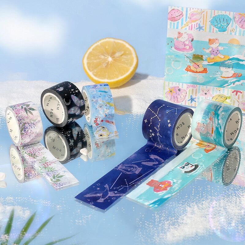 BGM Summer Limited Edition Silver Foil Washi Tape - Constellation
