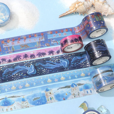 BGM Summer Limited Edition Silver Foil Washi Tape - Seashell Chain