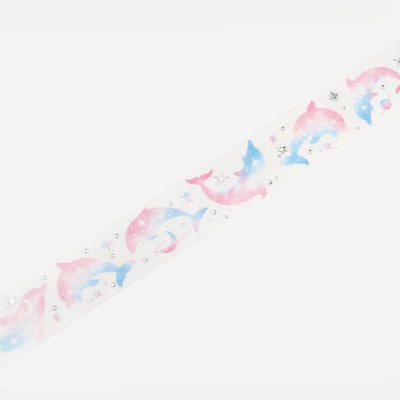 BGM Summer Limited Edition Silver Foil Washi Tape - Dolphin BM-SPLN031
