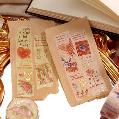 BGM Romance in the Garden Gold Foil Washi Tape - Yellow