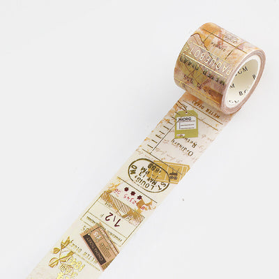 BGM Special Poem Gold Foil Washi Tape - Ticket BM-SPPE001