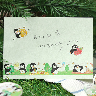 BGM Penguin Gold Foil Washi Tape - Picnic BM-SPPM002