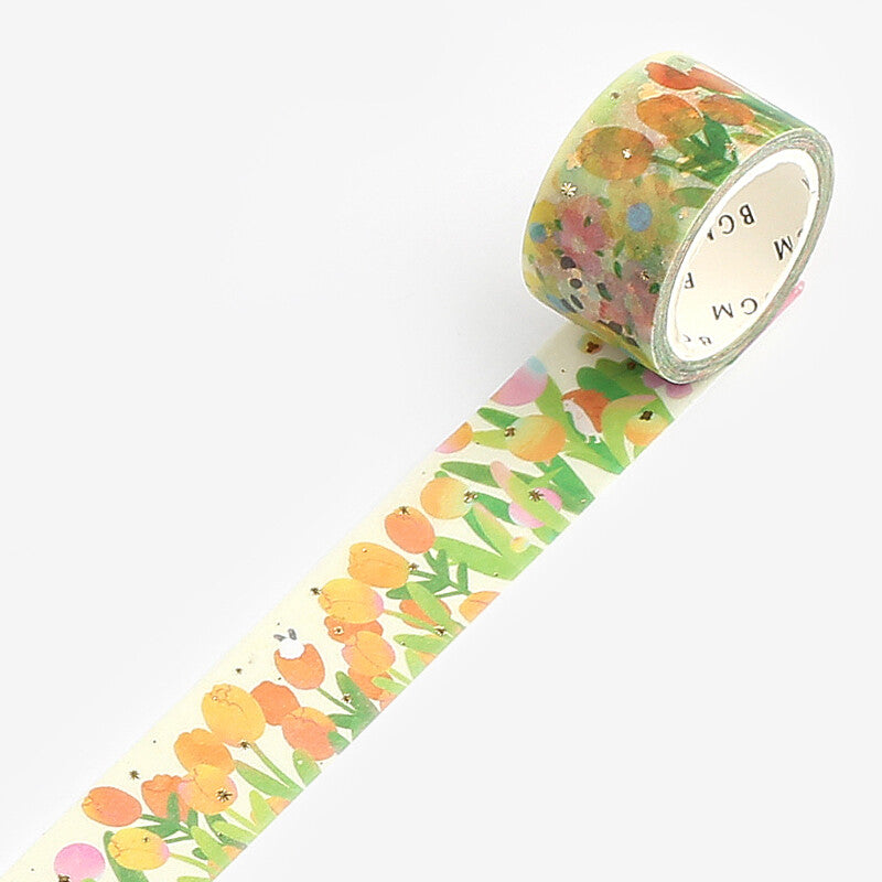 BGM Little World Gold Foil Washi Tape - Tulip Garden BM-SPRW009