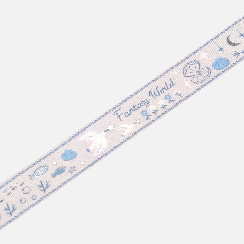 BGM Embroidered Ribbon Silver Foil Washi Tape - Fantasy World BM-SPSR006