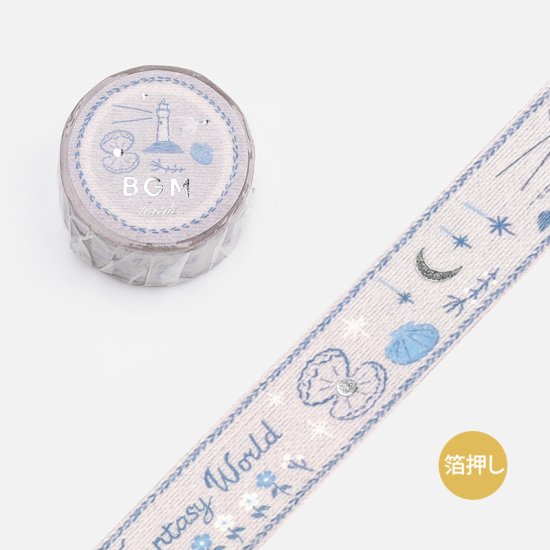 BGM Embroidered Ribbon Silver Foil Washi Tape - Fantasy World BM-SPSR006