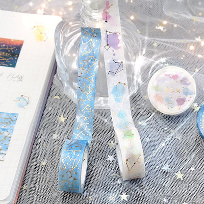 BGM Constellation Gold Foil Washi Tape - Rainbow