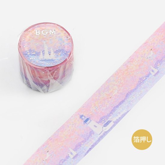 BGM Pointillism Drawing Silver Foil Washi Tape - Seaside BM-SPTB002